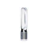 Refurbished Dyson Pure Cool TP04 purifying fan in white/silver, featuring HEPA and activated carbon filtration for cleaner air.