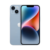 Refurbished iPhone 14 Blue with HDR camera and A15 Bionic Chip.