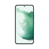 Refurbished Samsung Galaxy S22+ in green with long-lasting battery and powerful performance.