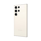 Refurbished Samsung Galaxy S23 Ultra in Cream, rear view, 75-point quality checked.