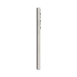 Refurbished Samsung Galaxy S23 Ultra in Cream, side view.