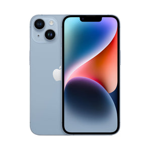 Refurbished iPhone 14 Blue with HDR camera and A15 Bionic Chip.
