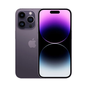 Refurbished iPhone 14 Pro Deep Purple with advanced camera and Super Retina XDR display.