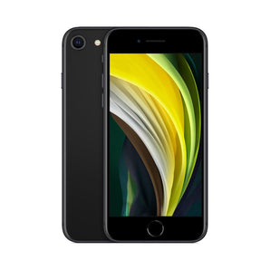 Refurbished iPhone SE 2020 Black with Loop's 75-point quality assurance.