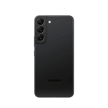 Refurbished Samsung Galaxy S22 in Phantom Black with quality assurance.