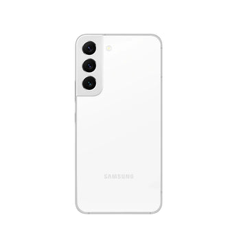 Refurbished Samsung Galaxy S22 Phantom White with vibrant display and Loop's quality check assurance.
