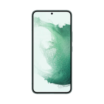 Refurbished Samsung Galaxy S22+ in green with long-lasting battery and powerful performance.
