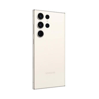 Refurbished Samsung Galaxy S23 Ultra in Cream with 75-point quality check.