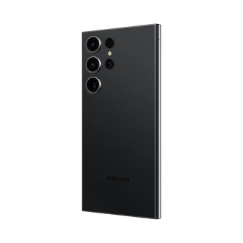Refurbished Samsung Galaxy S23 Ultra in Phantom Black with sleek design.