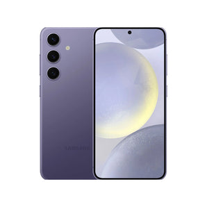 Refurbished Samsung Galaxy S24 in Cobalt Violet with sleek design and powerful performance.