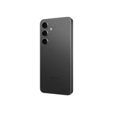 Refurbished Samsung Galaxy S24 in Onyx Black showcasing sleek finish.